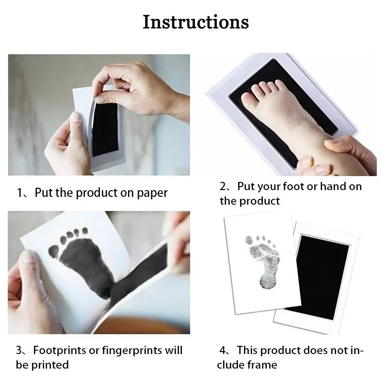 2 Pc Baby Handprint Footprints Ink Pad Kits